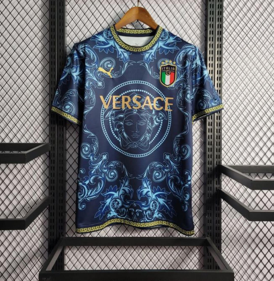 Versace blue t shirt